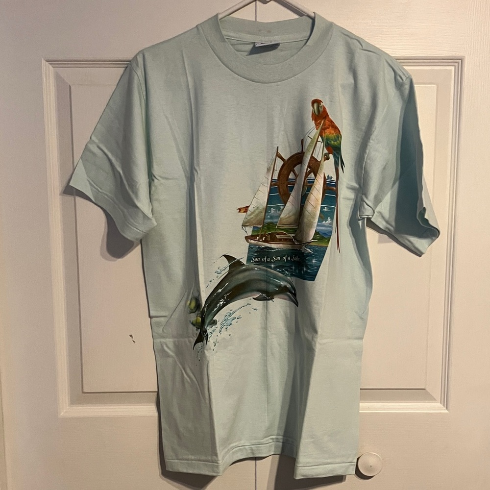 Jimmy Buffet Mint Nautical Graphic Tee, Son of a Son of a Sailor